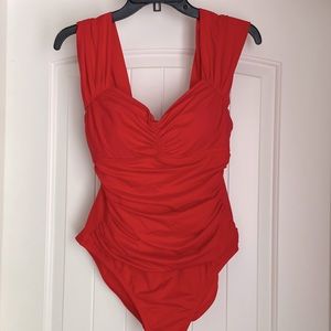 Kenneth Cole one piece swimsuit.  Red.  12